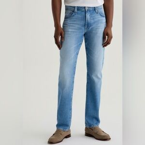AG Adriano Goldschmied Men's Everett  Blue Slim Straight Jeans 38